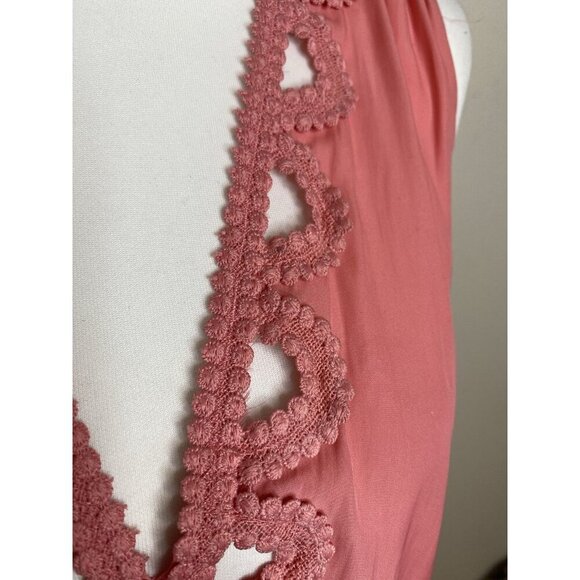 Ramy Brook Matilda Embroidery Smocked Mini Dress V-Neck Sleeveless Lined Size L - Picture 4 of 12